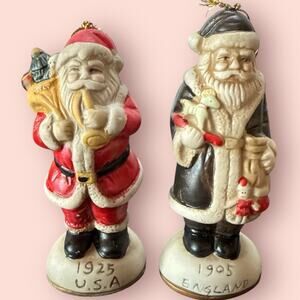 Vintage Old World Santa Claus Christmas 1905 England 1925 USA Holiday Ornament